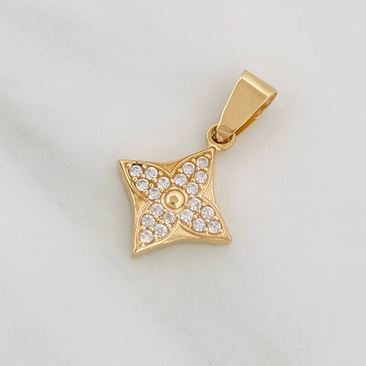 Pendant Flower 2 g / 3/4 in Yellow Gold 18K