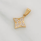 Pendant Flower 2 g / 3/4 in Yellow Gold 18K