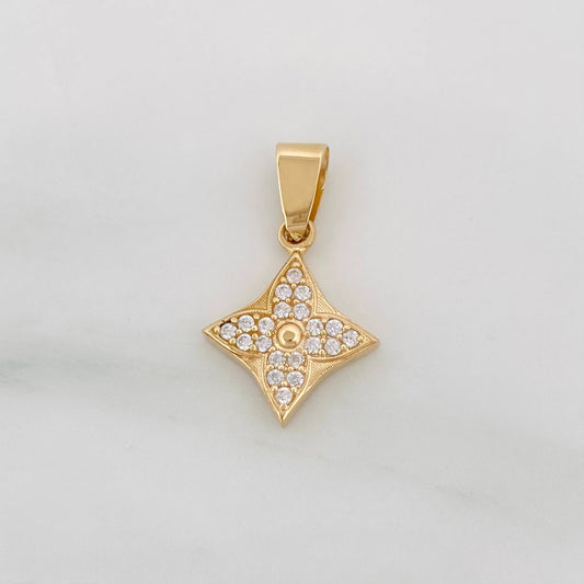 Dije Flor 1.95 g / 3/4 in Oro Amarillo 18K