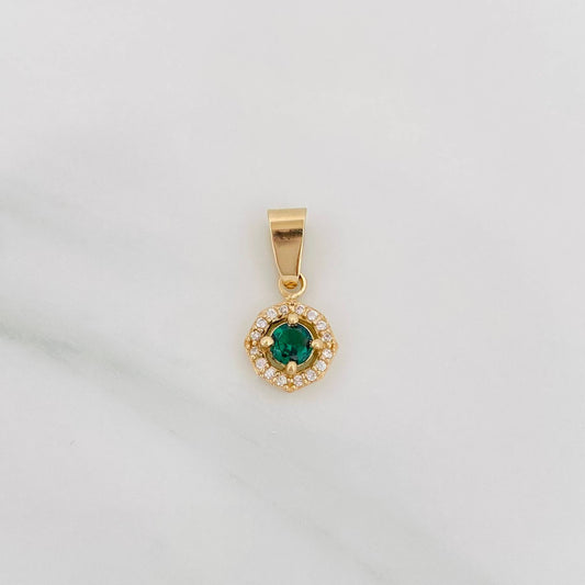 Pendant Halo Circle 1.15 g / 1/2 in 18K Yellow Gold