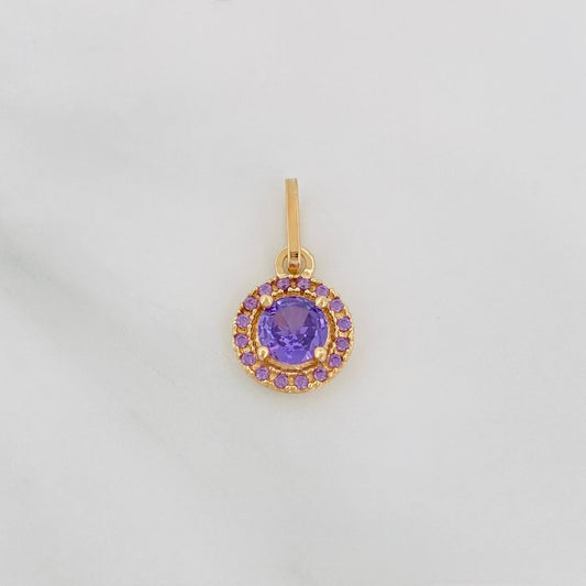 Pendant Halo Circle 1.1 g / 3/4 in 18K Yellow Gold