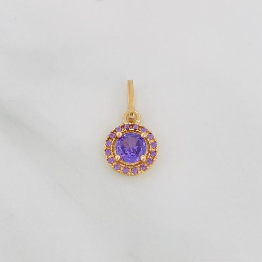 Pendant Halo Circle 1.15 g / 1/2 in 18K Yellow Gold