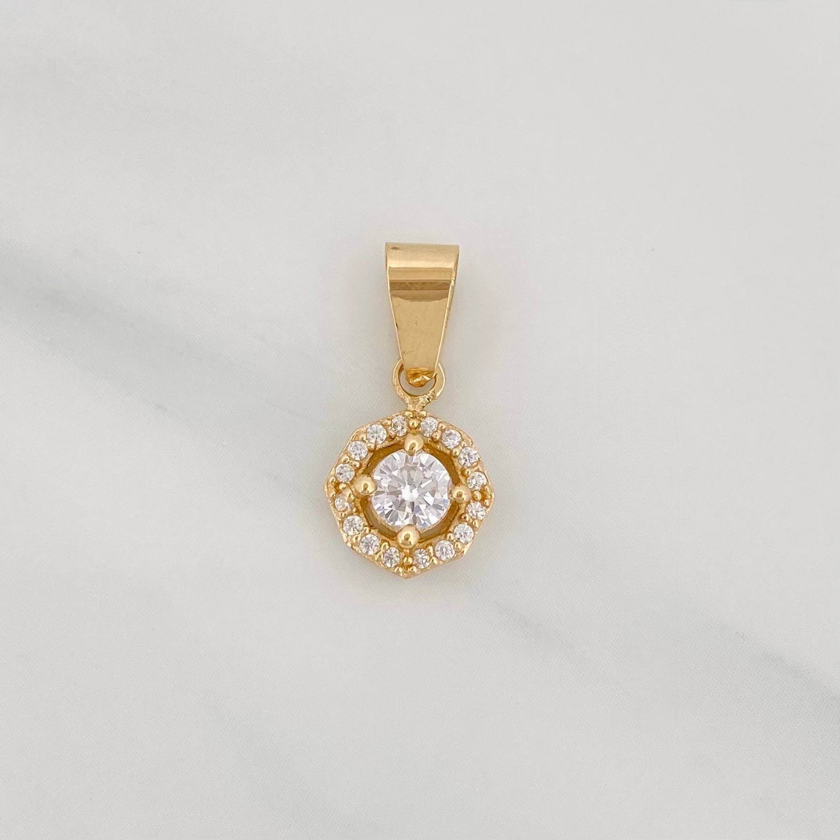 Dije Halo Circulo 1.15 g / 3/4 in Oro Amarillo 18K