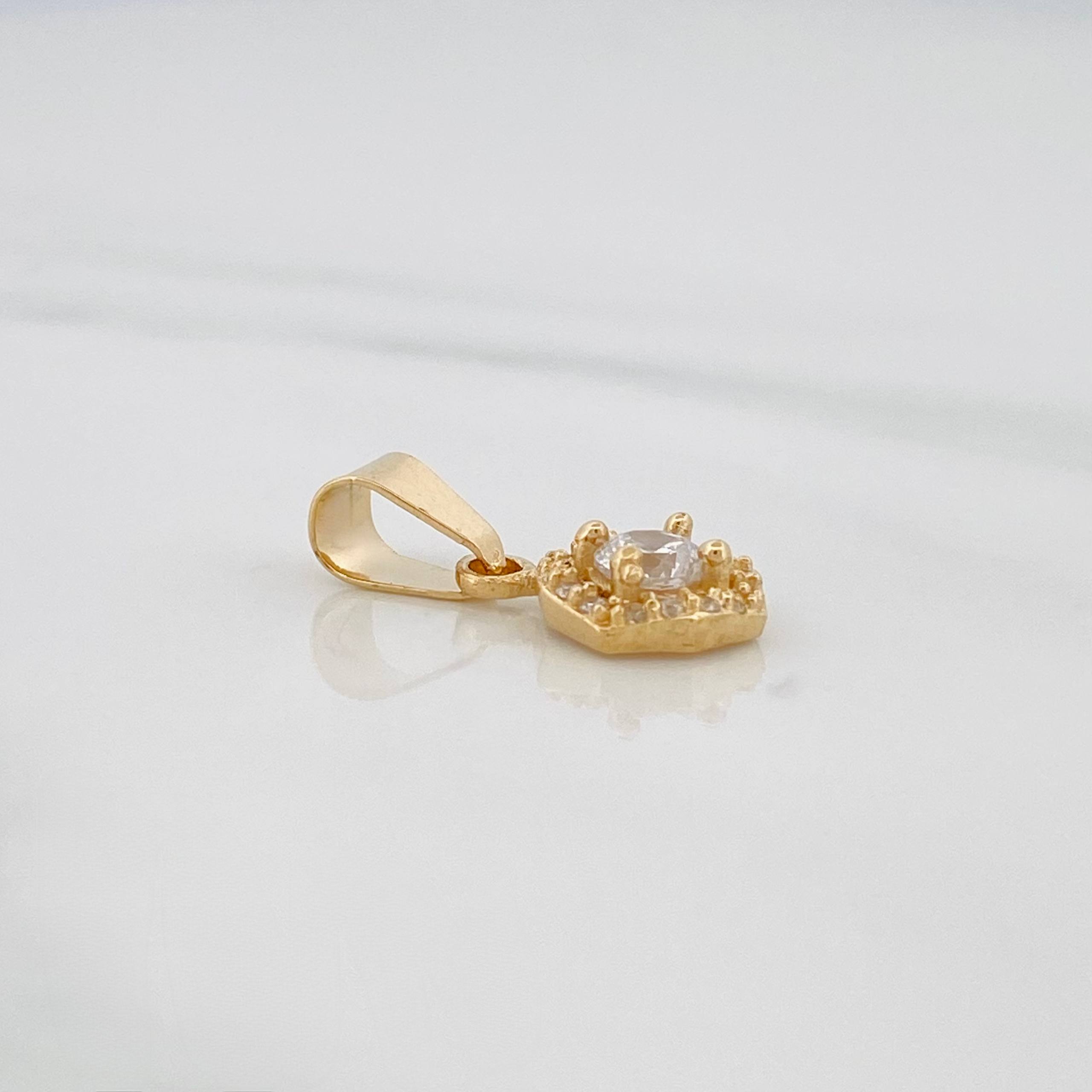 Dije Halo Circulo 1.15 g / 3/4 in Oro Amarillo 18K