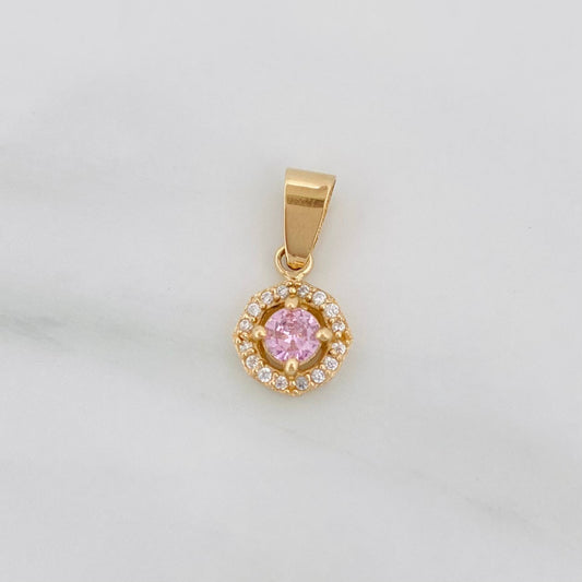 Pendant Halo Circle 1.2 g / 3/4 in Yellow Gold 18K