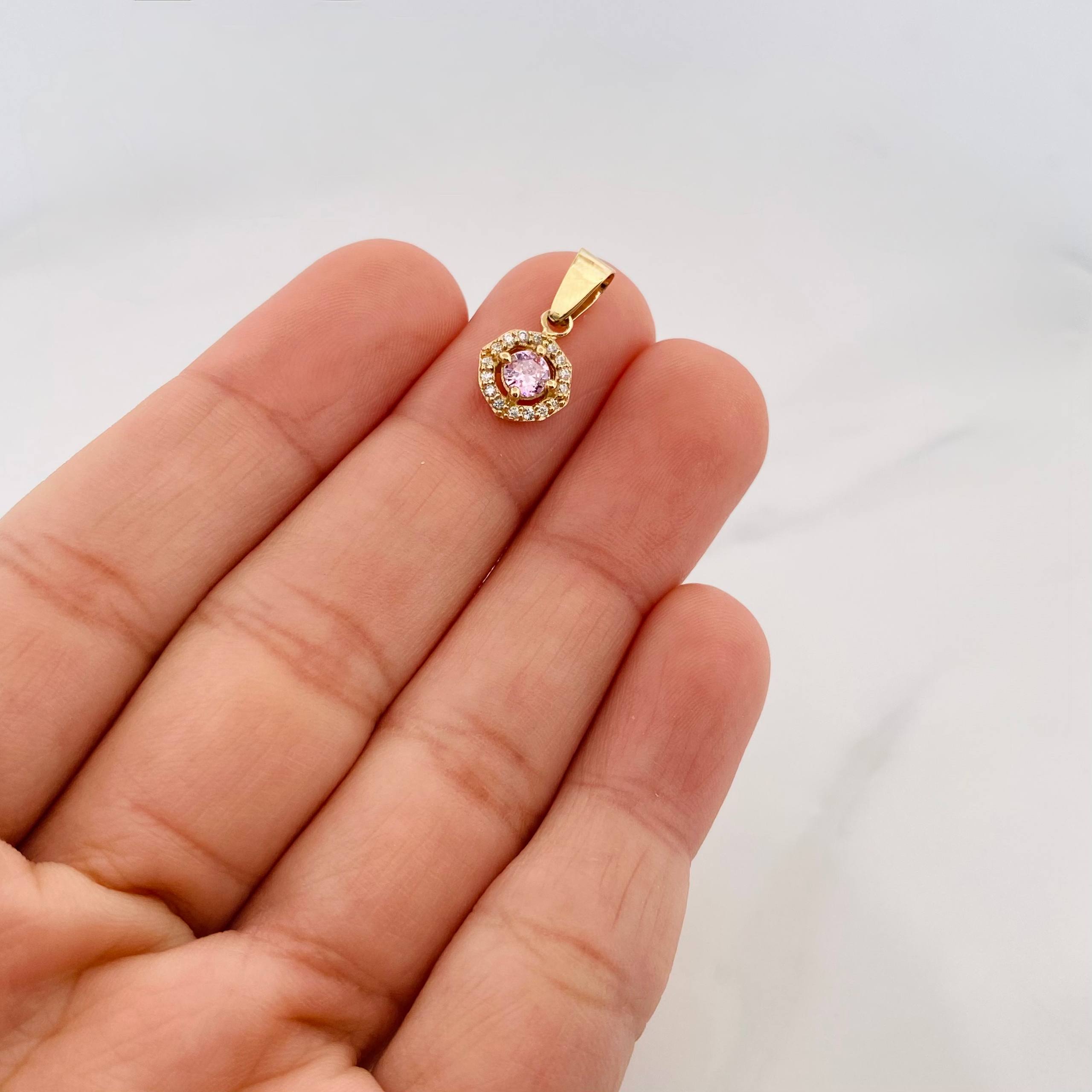 Dije Halo Circulo 1.2 g / 3/4 in Oro Amarillo 18K