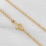 Cadena Militar Diamantada Corazon 7.2 g / 17 in / 1.65 mm Oro Amarillo 18K