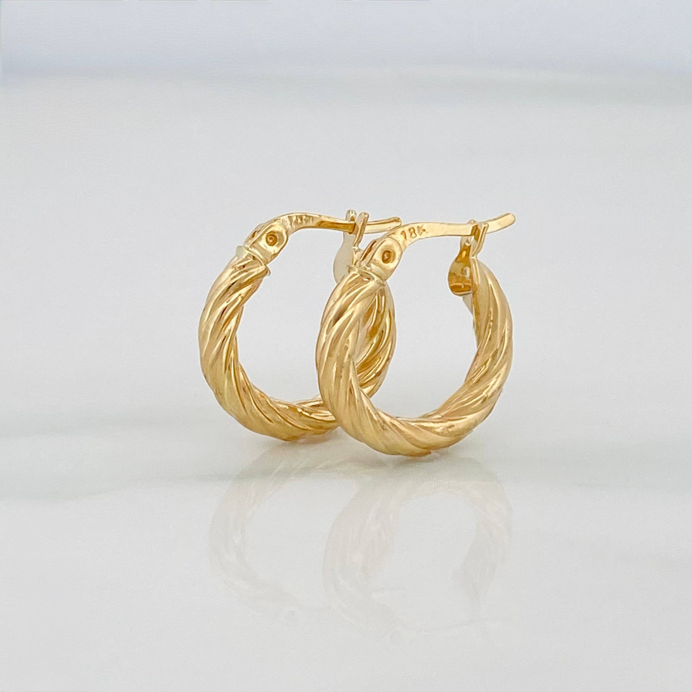 Hoop Earrings Mati 1.85 g / 3/4 in Yellow Gold 18K