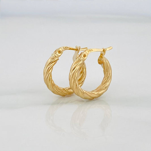 Candongas Mati 1.85 g / 3/4 in Oro Amarillo 18K