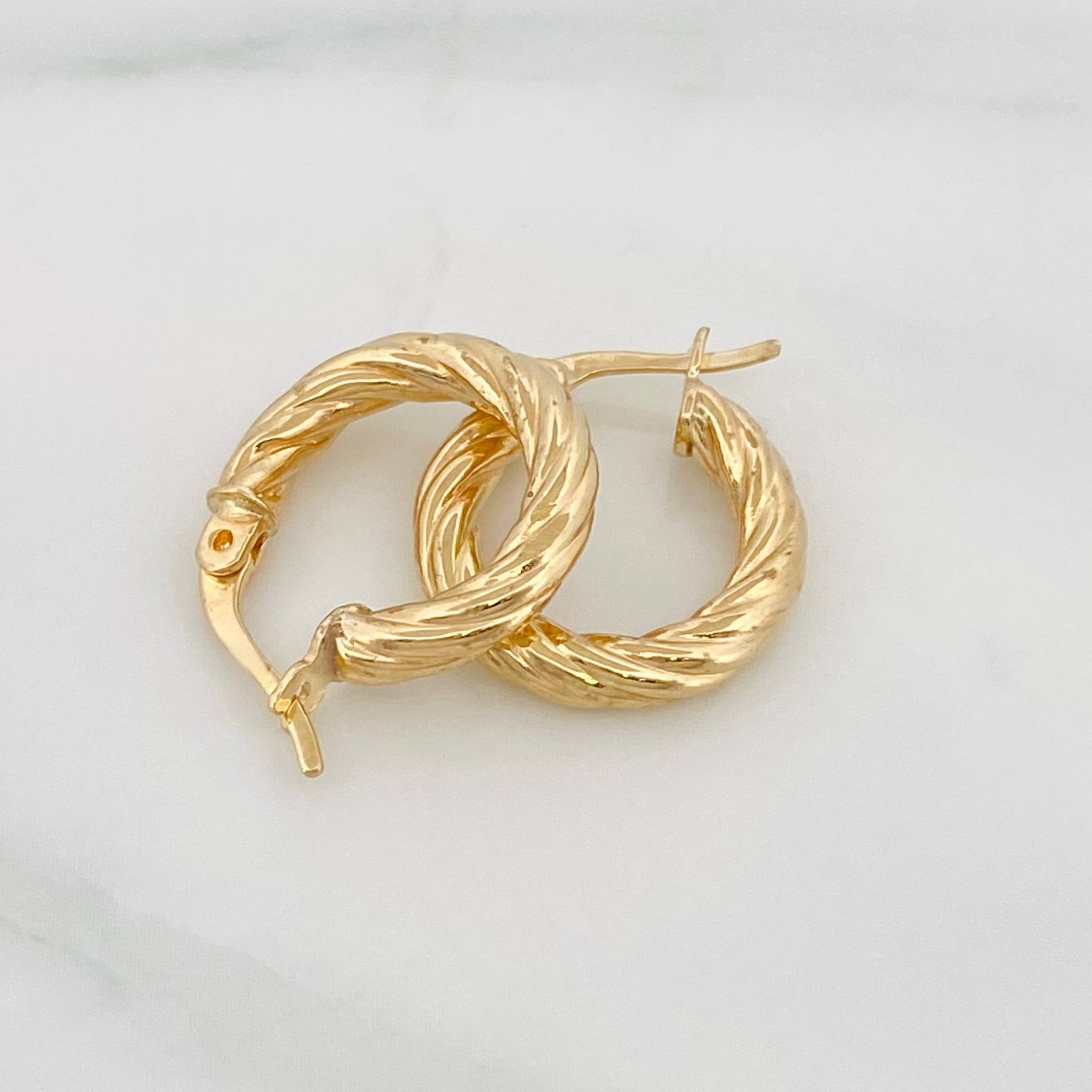 Hoop Earrings Mati 1.85 g / 3/4 in Yellow Gold 18K