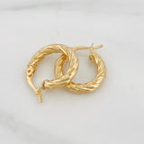 Hoop Earrings Mati 1.85 g / 3/4 in Yellow Gold 18K