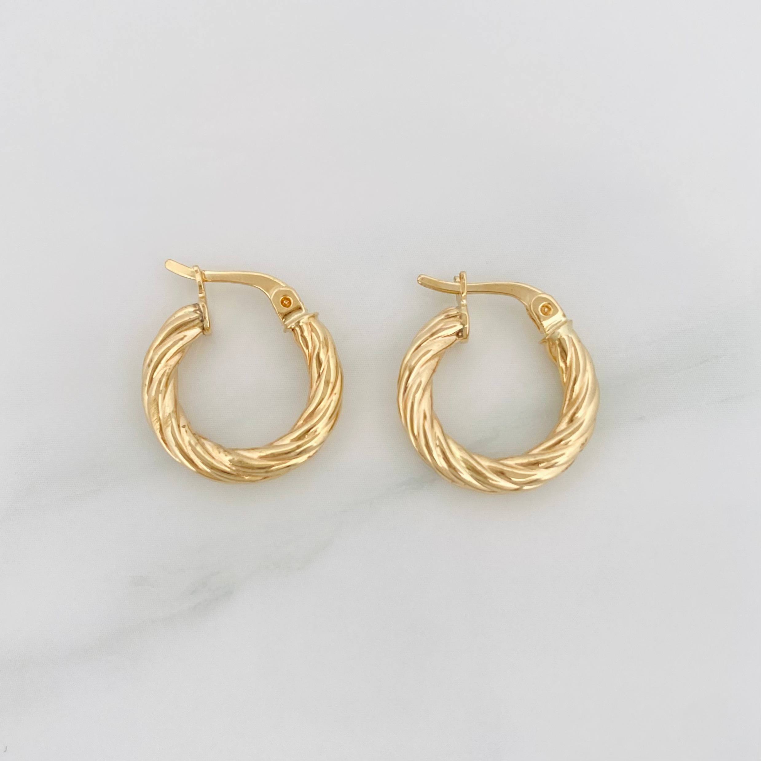 Hoop Earrings Mati 1.85 g / 3/4 in Yellow Gold 18K