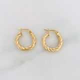 Hoop Earrings Mati 1.85 g / 3/4 in Yellow Gold 18K