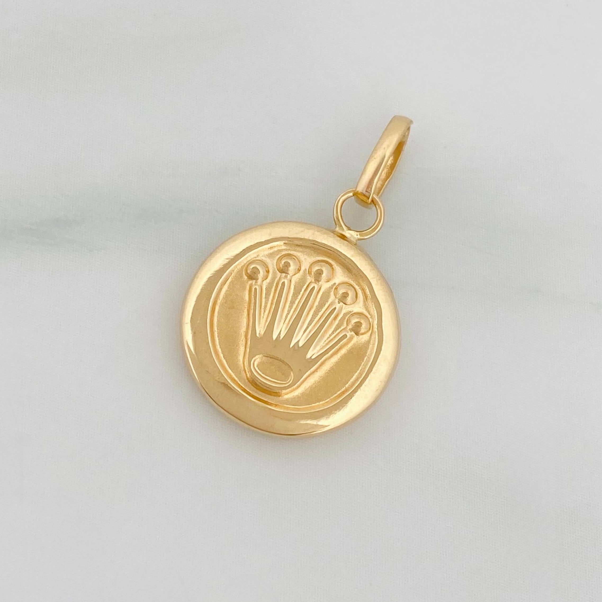 Dije Corona 0.9 g / 3/4 in Oro Amarillo 18K