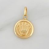 Dije Corona 0.9 g / 3/4 in Oro Amarillo 18K