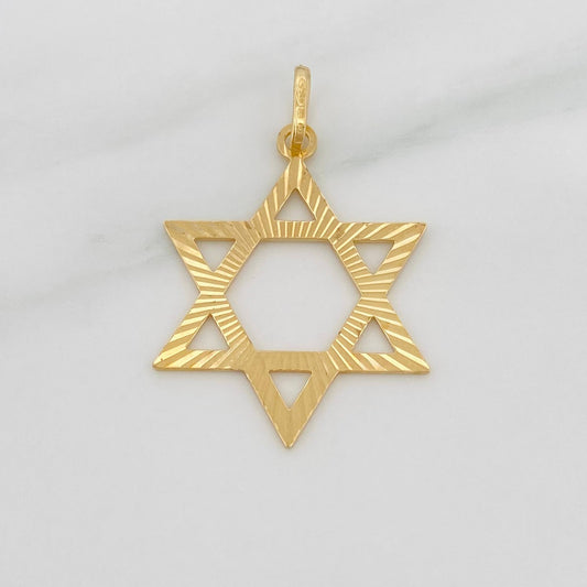 Dije Estrella De David 2 g / 1 1/4 in Oro Amarillo 18K