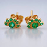 Topos Arco Iris Esmeralda 1.2gr / Oro Amarillo 18K &