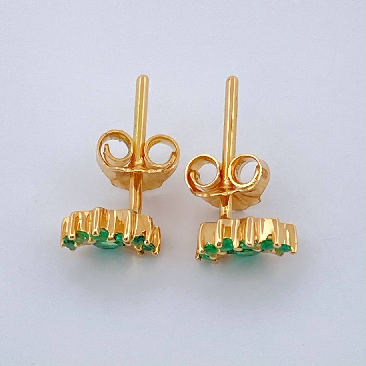 Topos Arco Iris Esmeralda 1.2gr / Oro Amarillo 18K &