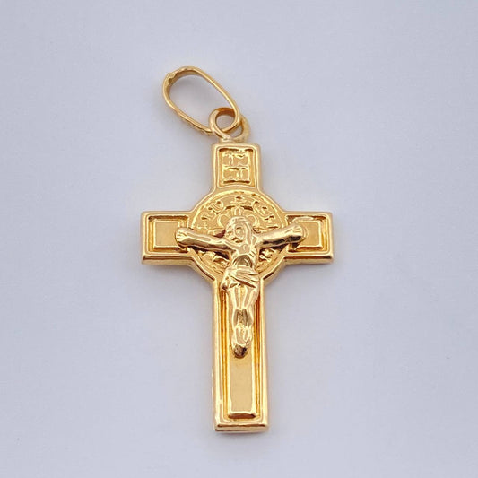 Dije Cruz San Benito 0.65gr / Oro Amarillo 18K &
