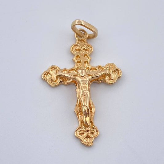 Pendant Cross Christ 1.65gr / 1in / 18K Gold +&