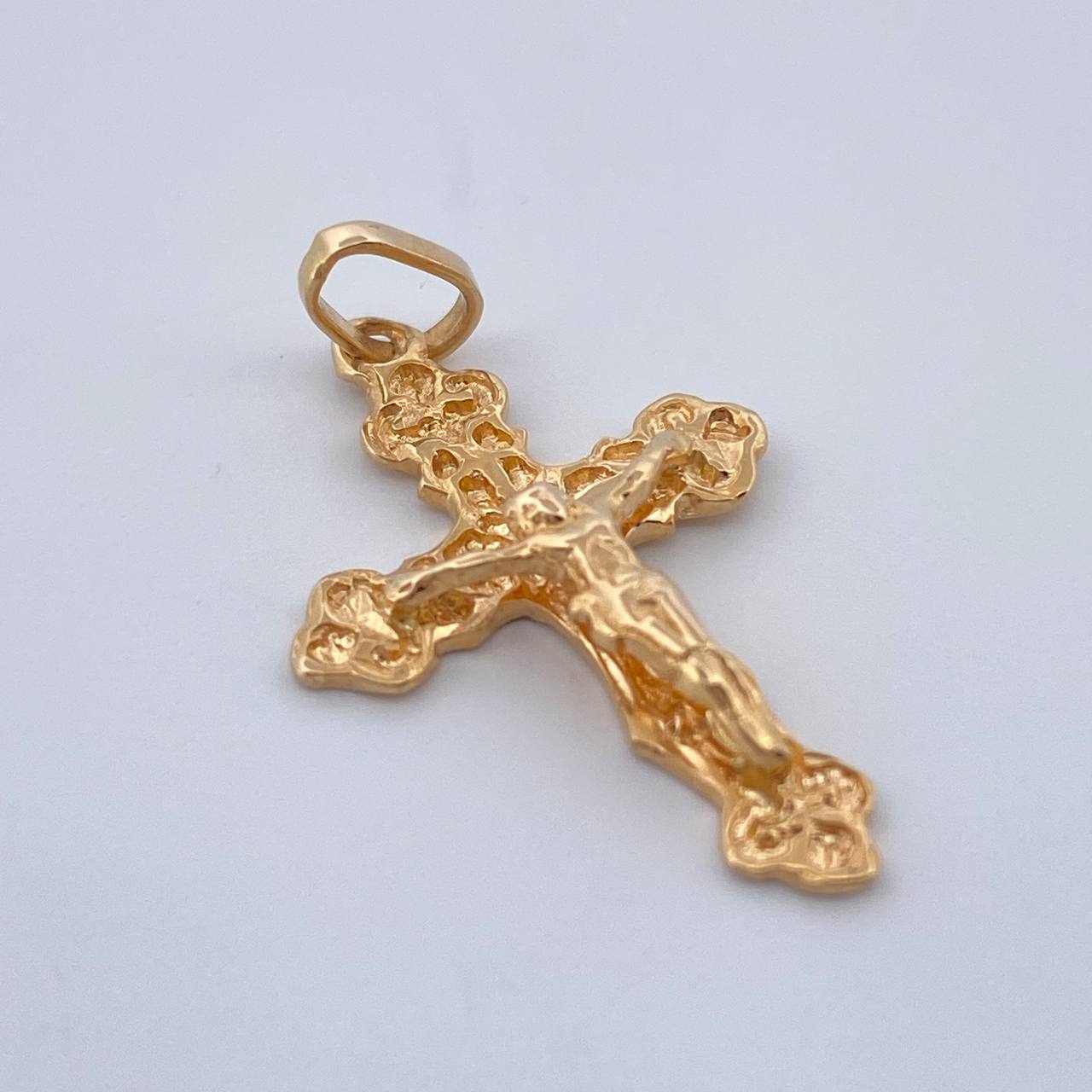 Pendant Cross Christ 1.65gr / 1in / 18K Gold +&