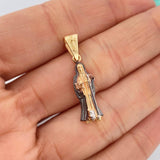 Dije Santa Muerte 2.45gr / 1 1/4 in / Tres Oros 18K &