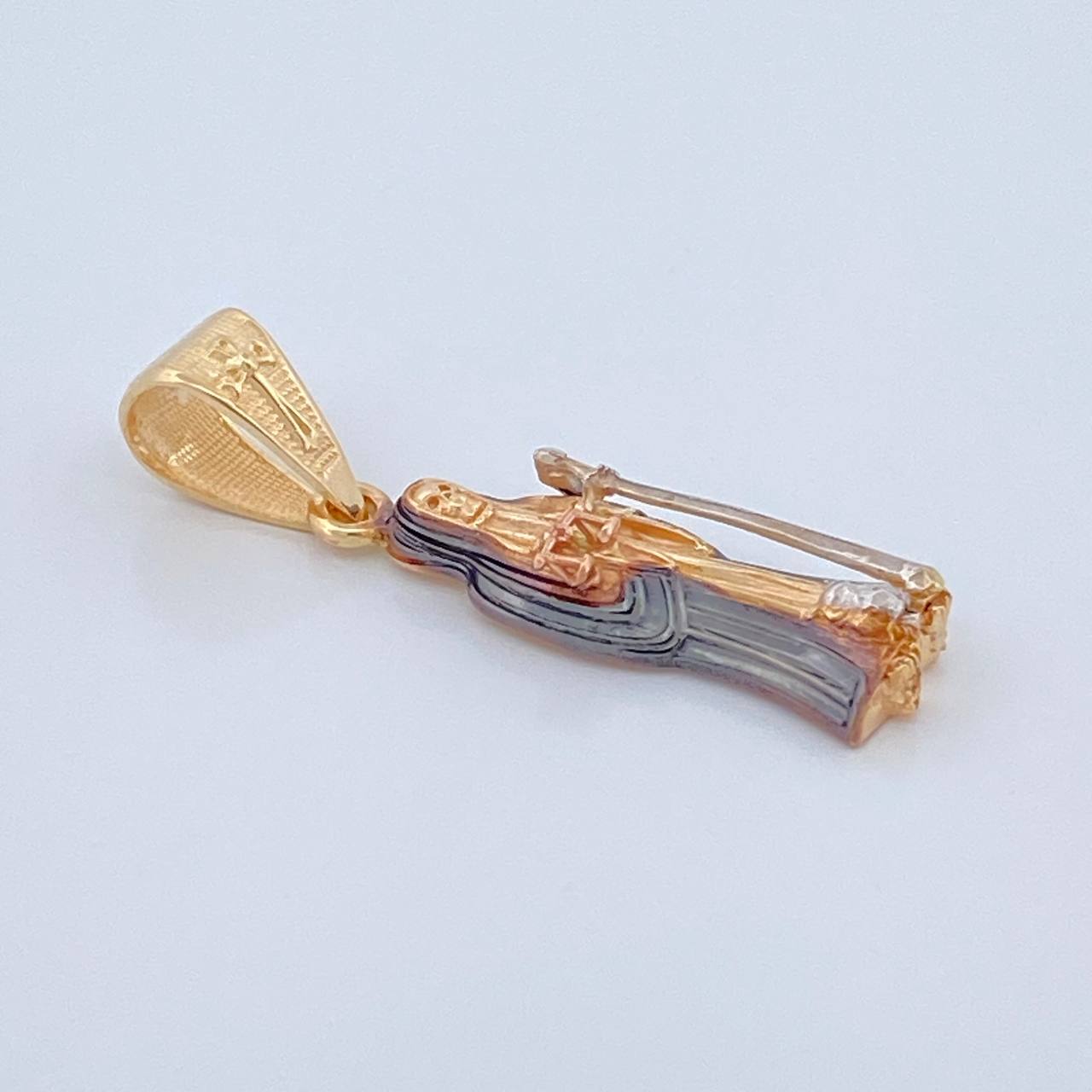 Dije Santa Muerte 2.45gr / 1 1/4 in / Tres Oros 18K &
