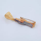 Dije Santa Muerte 2.45gr / 1 1/4 in / Tres Oros 18K &