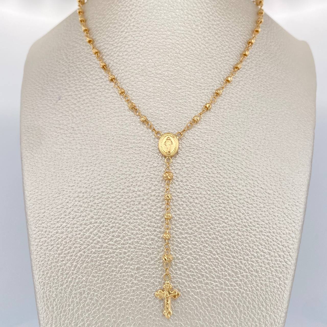 Rosario Virgen Milagrosa 5.75gr / 18 1/2 in / 3mm-2mm Oro Amarillo 18K &