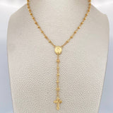 Rosario Virgen Milagrosa 5.75gr / 18 1/2 in / 3mm-2mm Oro Amarillo 18K &