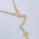 Rosario Virgen Milagrosa 5.75gr / 18 1/2 in / 3mm-2mm Oro Amarillo 18K &