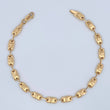 Pulso Rustico Corona 3.95gr / 8 1/4 in / 4mm Oro Amarillo 18K &