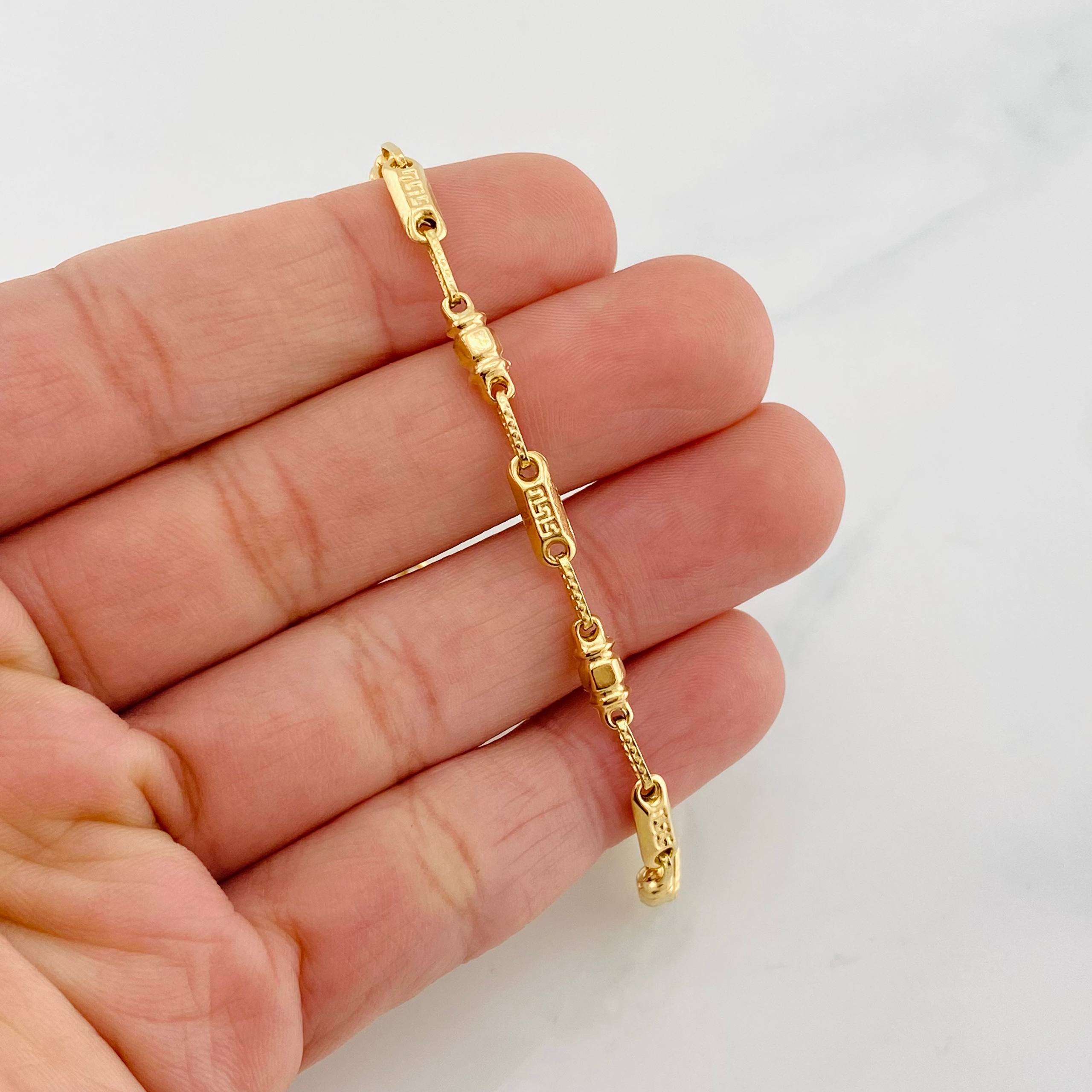 Pulso Rustico Tribal 4.05 g / 8 1/4 in / 3.4 mm Oro Amarillo 18K