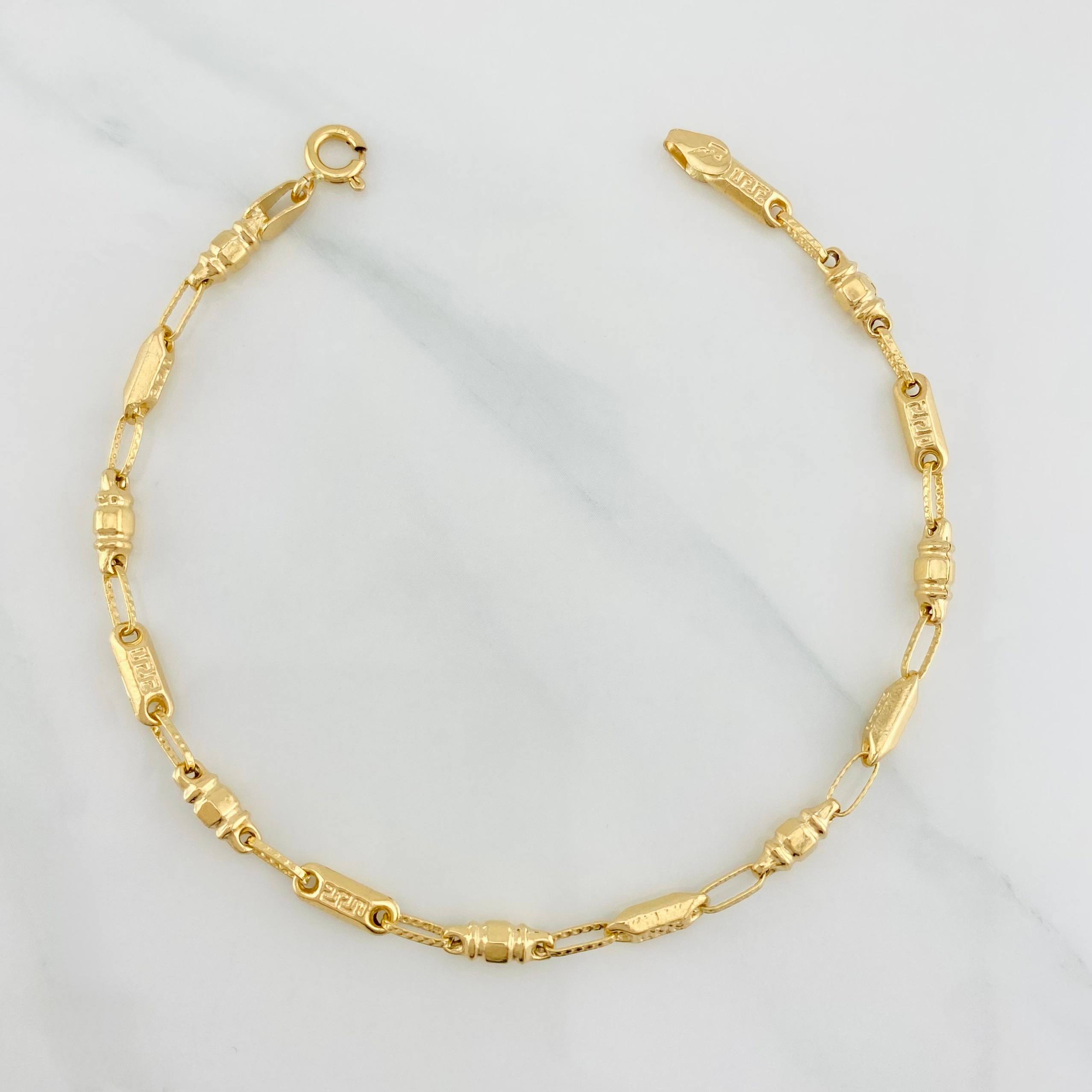 Pulso Rustico Tribal 4.05 g / 8 1/4 in / 3.4 mm Oro Amarillo 18K