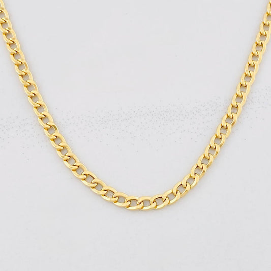 Cadena Cubana 4.45g / 24 in / 3.1mm Oro Amarillo 18K