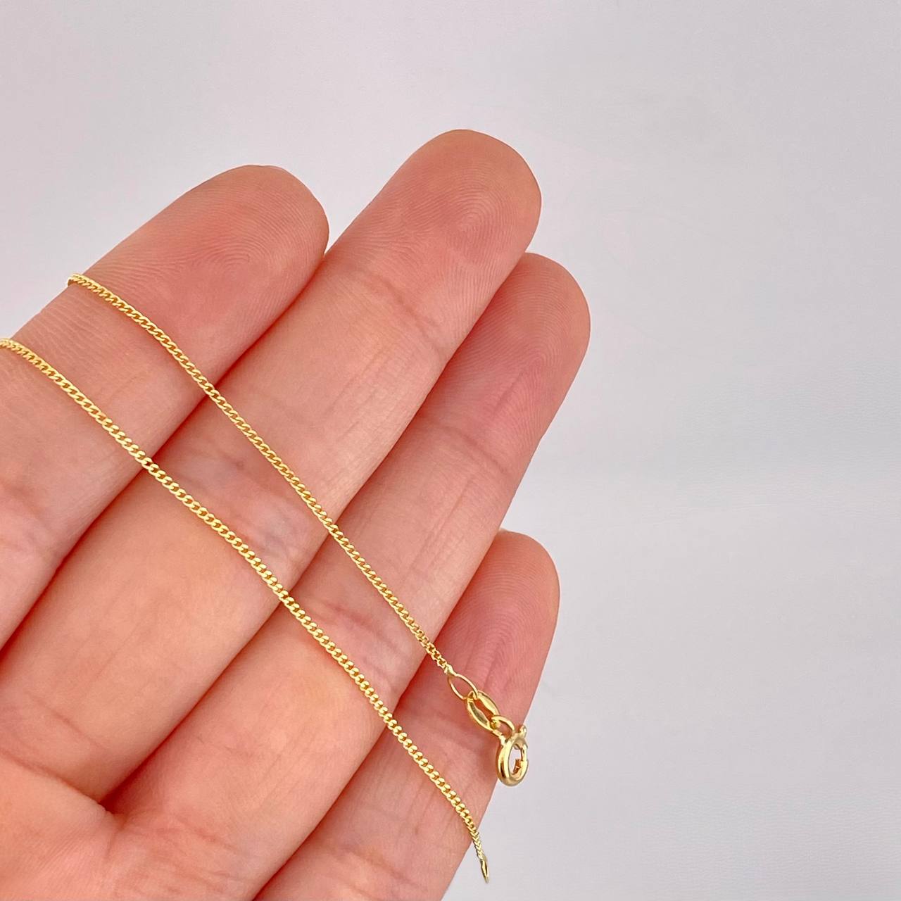 Cadena Mini Cubana 1.75g / 18 in / 0.9mm Oro Amarillo 18K