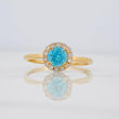 Anillo  Flor Circular 1.9 g / T6 3/4 Oro Amarillo 18K