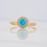 Anillo  Flor Circular 1.9 g / T6 3/4 Oro Amarillo 18K