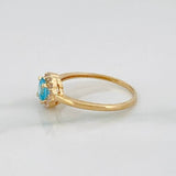 Anillo  Flor Circular 1.9 g / T6 3/4 Oro Amarillo 18K