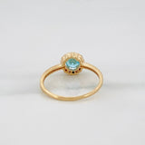 Anillo  Flor Circular 1.9 g / T6 3/4 Oro Amarillo 18K