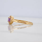 Anillo Flor Circular 1.9 g / T8 Oro Amarillo 18K