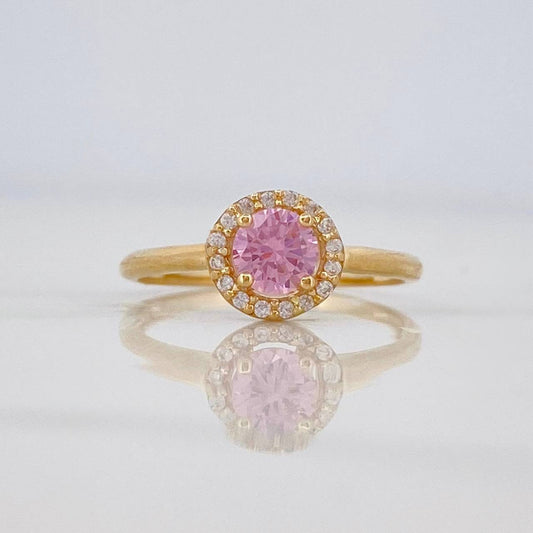 Anillo Flor Circular 1.7 g / T6 1/2 Oro Amarillo 18K