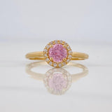 Anillo Flor Circular 1.7 g / T6 1/2 Oro Amarillo 18K