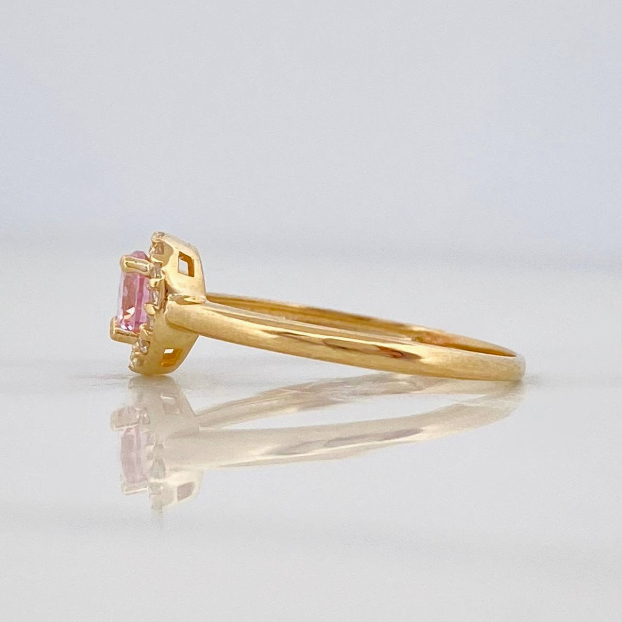 Anillo Flor Circular 1.7 g / T6 1/2 Oro Amarillo 18K