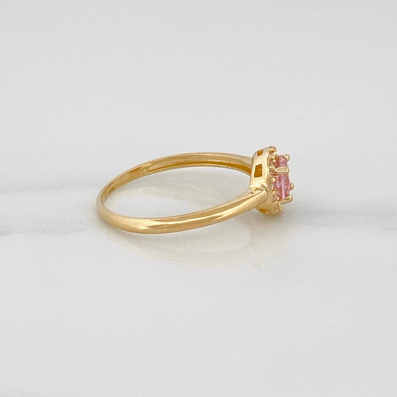 Anillo Flor Circular 1.7 g / T6 1/2 Oro Amarillo 18K