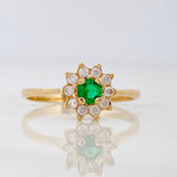 Anillo Flor Tupida 2.1 g / T7 1/4 Oro Amarillo 18K