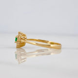 Anillo Flor Tupida 2 g / T6 3/4 Oro Amarillo 18K