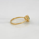 Anillo Flor Tupida 2.1 g / T7 1/4 Oro Amarillo 18K