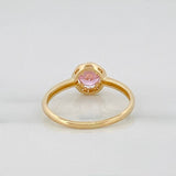 Anillo Flor Circular 1.7 g / T7 Oro Amarillo 18K