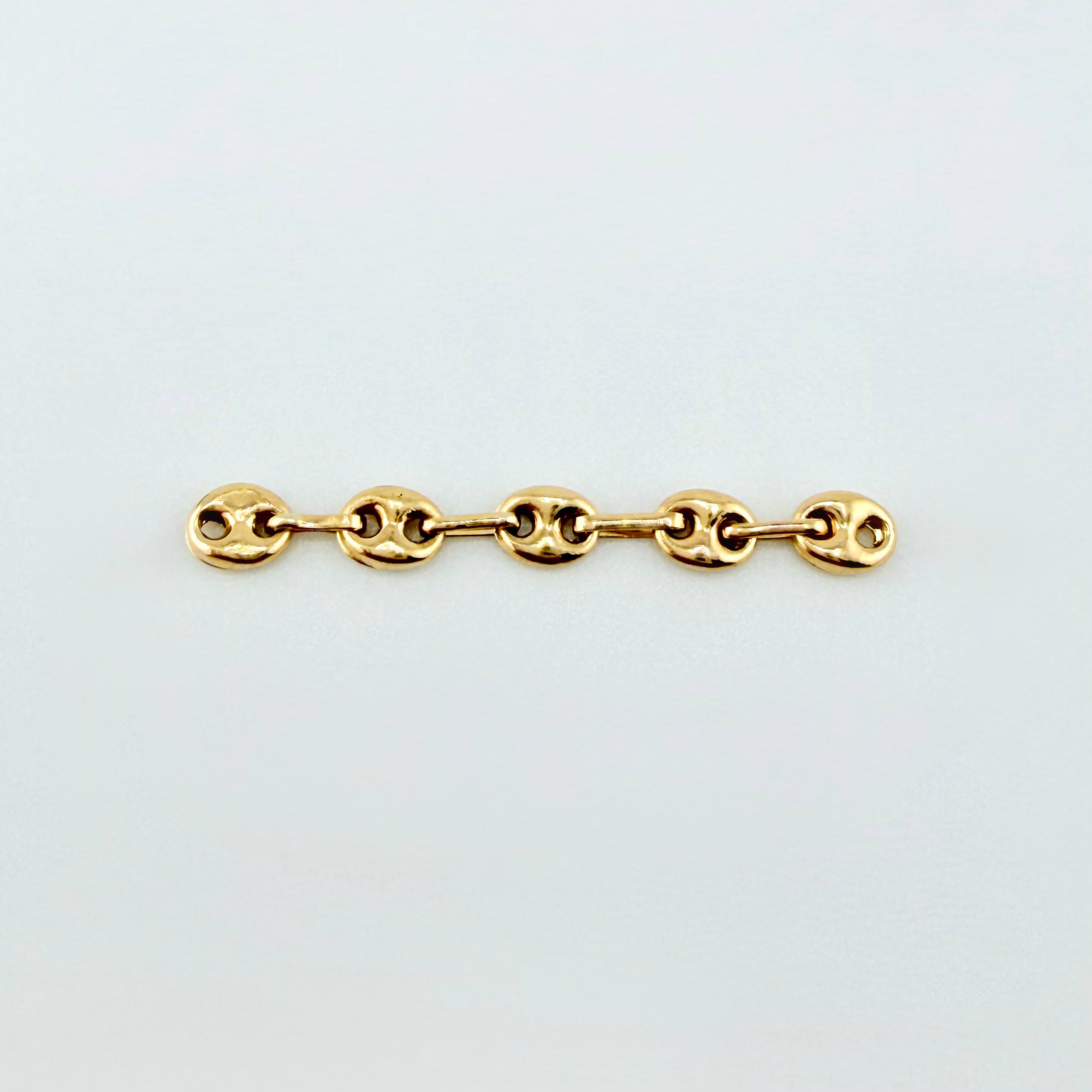 Herraje Retazo GC 5 Eslabones 0.3gr / 1 1/4 in / 3.3mm Oro Amarillo 18K